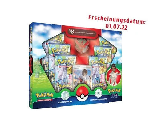 Pokemon GO Wagemut Spezial Kollektion - Team Wagemut Candela Rot - TCG OVP Displays, beinhaltet exklusive Booster und ist perfekt für Pokémon-Fans und Sammler ab 6 Jahren!