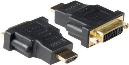 ACT Verloop adapter DVI-D female naar HDMI A male. Gender: HDMI A M/DVI-D F - HDMI A - DVI-D - Männlich/Weiblich - Schwarz (AP1006)