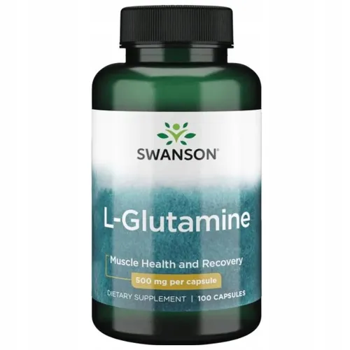 SWANSON L-Glutamin 500 mg, 100 Kapseln, Darm, Immunsystem, Gedächtnis