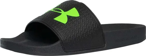 Under Armour ARMR-Gleitschienen, Schwarz 42.5 EU - Die Under Armour ARMR Sliders in Schwarz bieten optimalen Tragekomfort dank weichem Schaumstofffutter. Ideal für entspannte Tage oder die Regeneration nach dem Training, mit strapazierfähigem Fußbett für sicheren Halt.