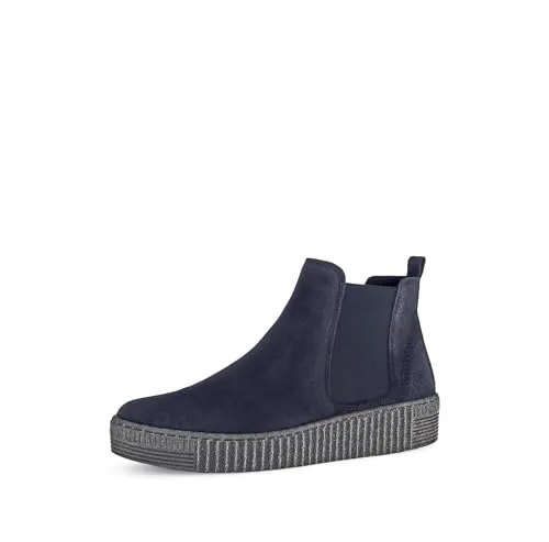 Gabor Damen Chelsea Boots - Flache Übergangsstiefel in Ocean (anthrazit) - Kategorie: Wanderschuhe, ideal für den Übergang mit Best Fitting für optimalen Komfort und eine perfekte Passform.