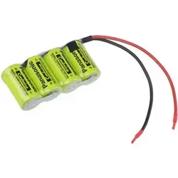 Panasonic E-Pack 4,8V 1800mAh - F1x4 + Kabel Zelle Sub-C, KR-1800SCE - Zuverlässiger Panasonic E-Pack 4,8V 1800mAh mit F1x4 Konfiguration für industrielle Anwendungen. Robustes Silikonkabel sorgt für sichere Energieübertragung. Ideal für Notleuchten und Alarmsysteme.