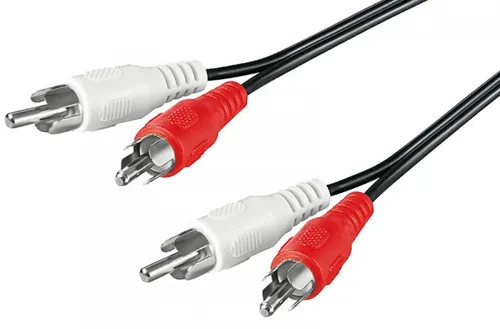 Goobay 50028 Stereo Cinchkabel 1,5m - 2x Cinch-Stecker auf 2x Cinchstecker, hochwertig und ideal für kristallklaren Sound in HiFi-Anlagen und Heimkino