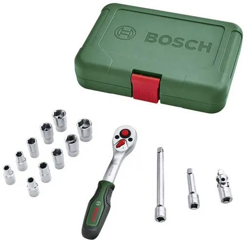 BOSCH Steckschlüsselsatz 1/4", 14-teilig - Werkzeug-Sets mit präzisen Steckschlüsseln, ideal für Heimwerker und Profis, die Wert auf Qualität und Langlebigkeit legen.