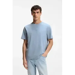 BOSS Herren T-Shirt TChup Relaxed Fit Blau - Stylisches Herren T-Shirt in Light Pastel Blue, mit Rundhalsausschnitt und lässigem Oversized-Schnitt. Ideal für einen entspannten Look im Alltag, aus hochwertigem Material für hohen Tragekomfort.