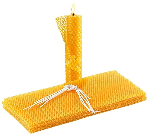 Your Design Bienenwachsplatten: 6 Bienenwachs-Platten zum Kerzen-Gestalten, 300 x 133 mm (Bienenwachsplatten für Kerzen, Kerzenwachs, Docht)
