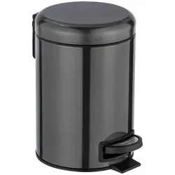 Wenko Treteimer Leman, Schwarz, Kunststoff, 3 L, 25 cm, Küchen, Küchenausstattung, Mülleimer