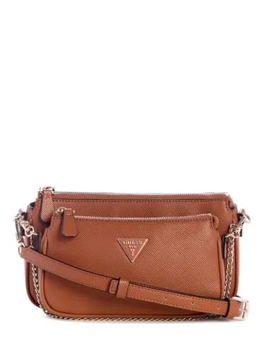 GUESS Schultertasche Noelle II Light Cognac - Handtaschen Set mit Umhängetasche und eleganter Handtasche im Coal Logo Design, vielseitig tragbar und ideal für jeden Anlass.