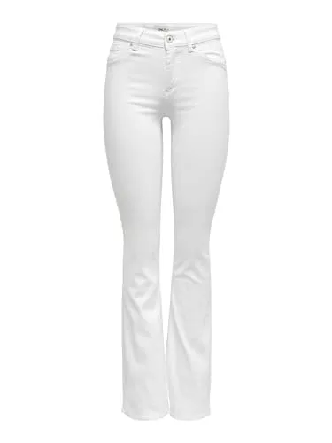 ONLBLUSH MID Flared DNM REA0730 NOOS - Damen-Jeanshose mit mittlerer Taille und schickem Schlag, schmiegt sich perfekt an Hüfte und Oberschenkel an für einen trendigen Look.