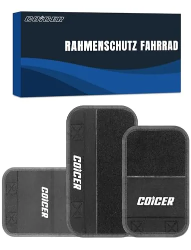 COICER Fahrrad Rahmenschutz Transport | 3er Set |Transportschutz Passend für Thule Fahrradträger Carbon Rahmen Schutz Fahrradträger Zubehör Ebike Rahmenschutz Befestigung (M,L,XL)
