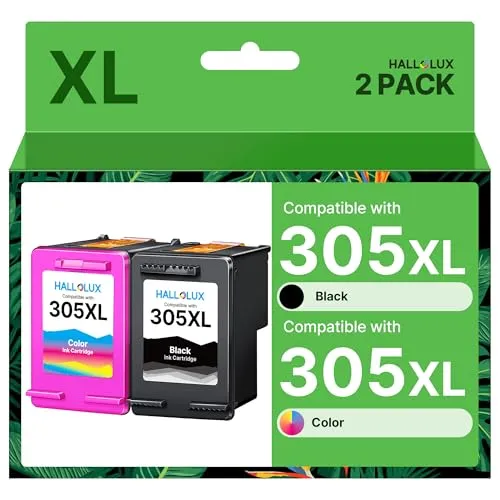 305XL 305 XL Druckerpatronen Kompatibel für HP 305 Druckerpatronen für HP DeskJet 2700 2710 2720 DeskJet Plus 4110 4120 Envy 6010 6020 6032 Envy Pro 6400 6420 (Schwarz, Farbe)
