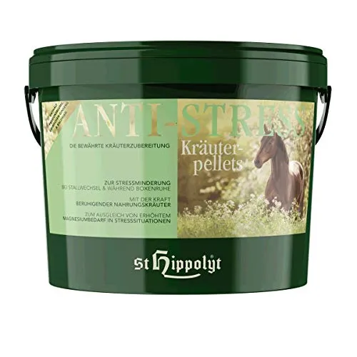St. Hippolyt Kräuterpellets für Pferde 3,0 kg - Anti-Stress mit Baldrian und Magnesium