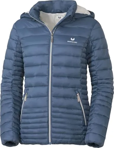 Patsy&Lou Damen Steppjacke ultraleicht mit abnehmbarer Kapuze - Ultraleichte Damen Steppjacke ideal für Reisen und Outdoor-Aktivitäten. Verstaubar und warm, mit taillierter Passform und praktischen Reißverschlusstaschen für Komfort und Stil.