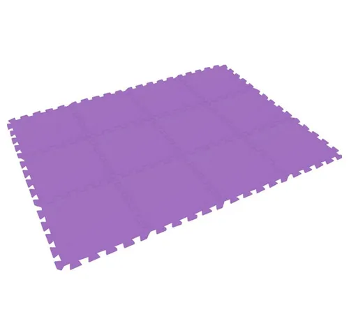 Kiids Badematte Bodenmatte Puzzlematte UNO - 8mm, 24 Teile, lila einfarbig
