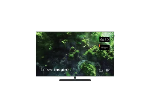 Loewe Inspire 55 dr+ Fernseher - 55 Zoll Ultra HD OLED Fernseher, Made in Germany mit Dolby Vision und HDR10. Genießen Sie flexible Aufnahmemöglichkeiten und eine 1-Terabyte-Festplatte für ein unvergleichliches Seherlebnis.