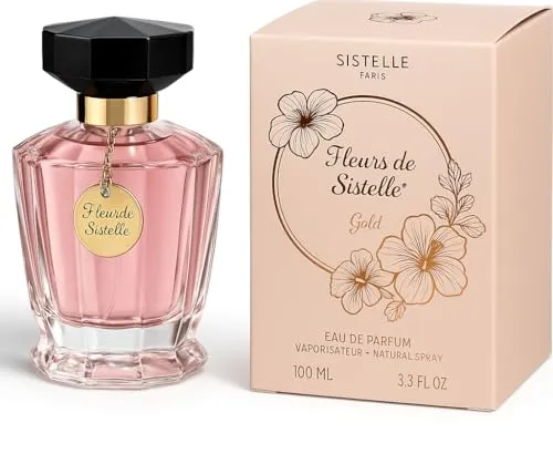 Sistelle Paris Fleurs de Sistelle Gold, Eau de Parfum 100 ml - Eau de Parfum für die charmante Frau, mit blumig-fruchtiger Komposition und langanhaltender Duftspur – ideal für Alltag und besondere Anlässe.