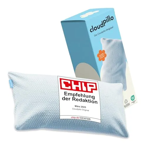 Cloudpillo Memory Foam Kissen 40×80 cm - Ergonomisches Nackenstützkissen für alle Schlafpositionen - Kissen für optimalen Schlafkomfort, höhenverstellbar und atmungsaktiv, zertifiziert für beste Ergonomie und 100 Nächte risikofrei testen.