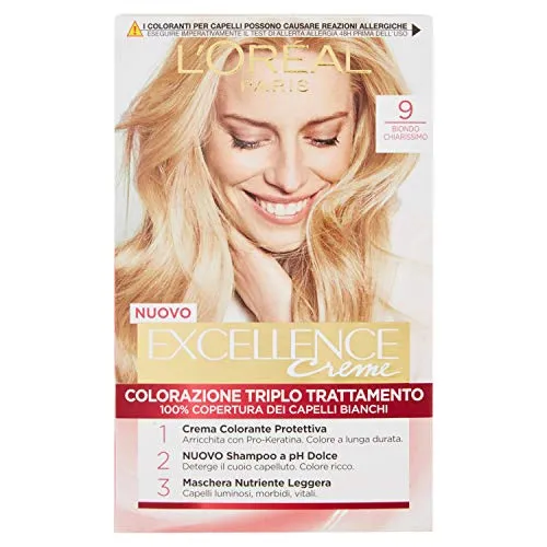 L'Oréal Paris Excellence Crema Colorante Triplo Trattamento Avanzato - Biondo Chiarissimo - Die Haarfarbstoffe