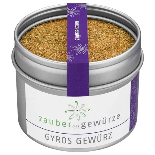 Zauber der Gewürze Gyros Gewürz - griechische Gewürzmischung für Gyros & Souvlaki, Premium-Qualität in wiederverschließbarer Aroma-Dose, 50 g