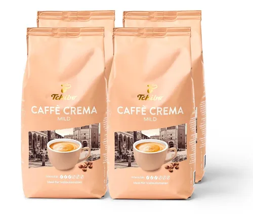 Tchibo - Caffè Crema Mild - 4 x 1 kg Ganze Bohne - Intensität: 3/6