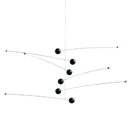 Flensted Mobiles Skulptur Mobile Futura Schwarz (Klein) - Skulpturen, kreative Raumdekoration mit schwebendem Design für ein modernes Ambiente
