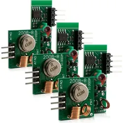 3x kwmobile 433 MHz Sender Empfänger Funk Modul für Arduino und Raspberry Pi - Wireless Transmitter Module - Grün