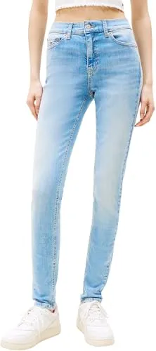 Damen Jeans NORA Skinny Fit 27/30 - Jeans Kategorie: Die Tommy Jeans Nora begeistert mit ihrer figurbetonten Skinny-Silhouette und modischen Materialeffekten für einen trendigen Look.
