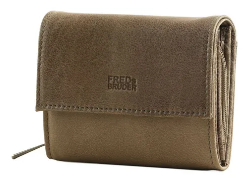 FREDsBRUDER Geldbörse Flap Wallet aus echtem Leder - Elegante FREDsBRUDER Geldbörse mit vielen Fächern für optimale Übersicht. Maße: 12x10x3,5 cm, aus 100% Leder. Ideal für den Alltag – für Karten, Geldscheine und Münzen perfekt organisiert!