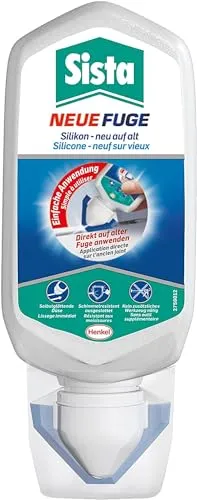 Sista Neue Fuge Silikon weiß 80,0 ml - Dicht- & Spachtelmassen, schimmelresistent und selbstglättend für ein müheloses Erneuern alter Fugen ohne Werkzeug - für saubere Ergebnisse in Minuten!
