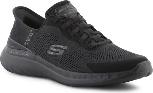 Skechers Bounder 2.0 - Emerged In Black für Herren - Slipper & Loafer mit atmungsaktivem Mesh-Obermaterial für optimalen Komfort und Dämpfung – ideal für aktive Männer, die Stil und Funktionalität suchen.