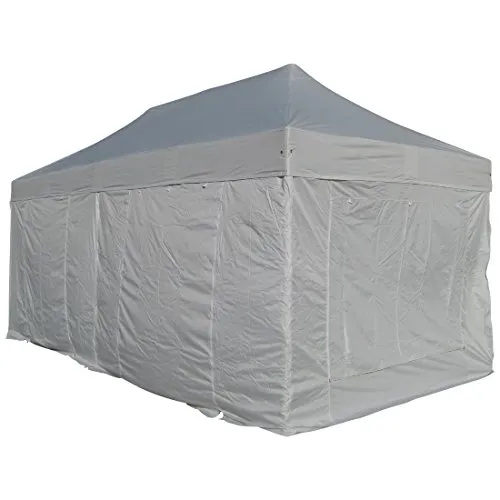 ALEOS. 6x3m ALU Profi Faltzelt Marktzelt Marktstand Tent 40mm Quad mit Metallgelenken und FEUERHEMMENDEN PLANEN