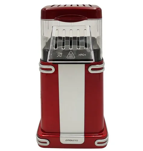 BURI Popcornmaschine 900W - Heißluft Popcorn Maker in Rot - Popcornmaschinen mit 900W Leistung für knuspriges Popcorn ohne Öl, perfekt für Filmabende und Partys.