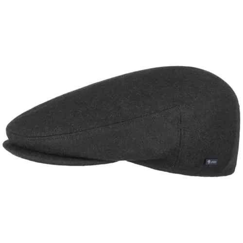 Lipodo Inglese Classic Flatcap - Schiebermütze in Schwarz, Größe 55 - Hüte & Mützen, stilvolle Schiebermütze für Herren, ideal für einen eleganten Look im Alltag.