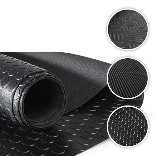 Walser Gummimatte Coin 100x200 cm – Zuschnittbare Schutzmatte für Innen und Außen - Robuste Gummimatte für vielseitige Anwendungen in Garage, Werkstatt und Garten. Individuell zuschneidbar, mit rutschfester Oberfläche für sicheren Halt und einfachen Einsatz.