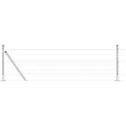 vidaXL Zaun mit Pfosten Silber 0,4 x 25 m aus Stahl - Gartenzäune für sichere Abgrenzung, wetterfest und langlebig mit pulverbeschichteter Oberfläche für optimalen Schutz gegen Rost und Witterung.
