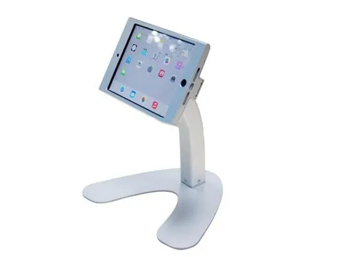 Abschließbarer Aluminium Präsentationsstand für iPad mini 2 - Sicherer und stabiler Messe-Ständer aus Aluminium für das iPad mini 2. Ideal für Präsentationen und Veranstaltungen, sorgt für einen professionellen Auftritt.