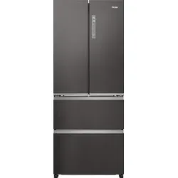 HAIER HFR3718ENMD FD 70 SERIE 3 French Door Kühlschrank - Geräumiger 402 l Kühlschrank mit elegantem Dark Inox Design, energieeffizient und ideal für große Familien, inklusive professionellem Anschlusservice.