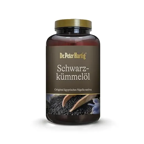 Dr. Peter Hartig Schwarzkümmelöl 300 Kapseln - 5-Monats-Vorrat, kaltgepresst mit über 84 % ungesättigten Fettsäuren und Vitaminen A und E für ein starkes Immunsystem