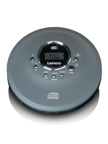 CD-400GY - Tragbarer CD MP3 Player, DAB+ FM Radio mit 60 Presets und Dynamic Bass Boost, bis zu 12 Stunden Spielzeit