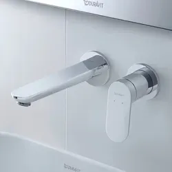 Duravit Wave Waschtischarmatur, Unterputz, Wasserhahn Bad, Armatur Waschbecken, Chrom