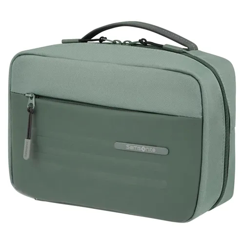 Samsonite Kulturbeutel StackD Hanging Toilet Kit sage green - Reisetaschen mit praktischem 2-Wege-Reißverschluss und herausnehmbarem Nassfach für Flüssigkeiten, ideal für Reisen und unterwegs.