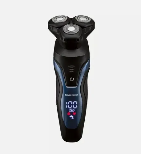 SILVERCREST Rotationsrasierer SRR 3.7 A1 - Haar- & Bartschneidegeräte, Akku Nass/Trockenrasur mit IPX6 Wasserschutz für eine gründliche und komfortable Rasur.