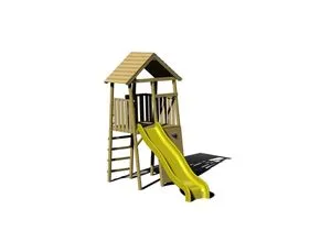Wendi Toys Kinderspielturm Falke mit Rutsche - Spieltürme & Spielanlagen, vielseitig mit Kletterwand und Rutsche für kreatives Spielen, aus FSC-zertifiziertem Holz für Sicherheit und Umweltbewusstsein.