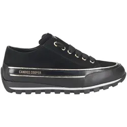 Candice Cooper Sneaker Janis Zip schwarz, Größe 39 - Damen-Sneaker „Janis Zip“ aus weichem Kalbsvelours und Nappaleder, mit gepolstertem Wechselfußbett für orthopädische Einlagen. Hoher Tragekomfort dank Keilabsatz und flexibler Gummisohle.