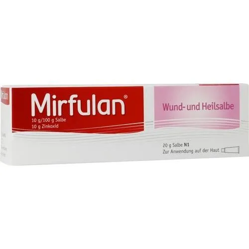 Mirfulan Wund- und Heilsalbe - Arzneimittel zur schnellen Heilung wunde Haut mit Zinkoxid und Lebertran, ideal für die Unterstützung der Hautregeneration und Linderung von Juckreiz.