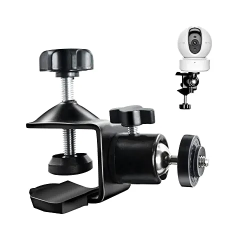 duozoanz Kamera Klemmhalter Halterung Clamp Mount - Flexibler Kameraclip mit 1/4" Schraubadapter - Flexible U-Klammer für stabile Montage von Kameras und Zubehör. Robustes Design aus Metall, einfach zu installieren und ideal für Innen- und Außenanwendungen.