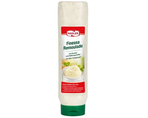 Nadler Remoulade 80% - Feine Remoulade mit 80% Rapsöl, ideal für Dips und Dressings, bringt einen würzigen Geschmack auf jeden Tisch.