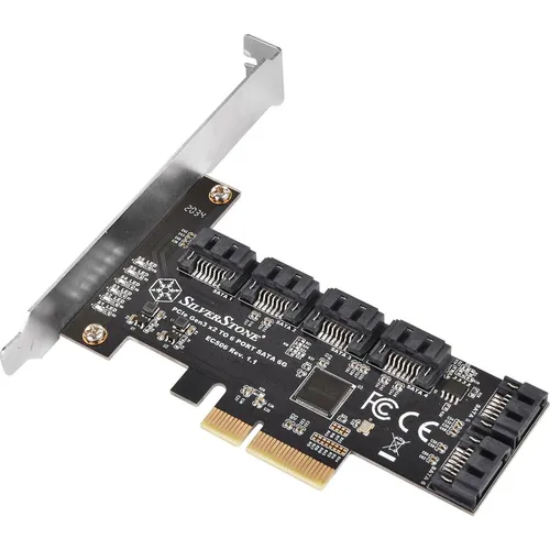 SilvStone SST-ECS06 Non-RAID PCI Express Gen3 x2 Card - O-Controller mit hochwertigem Material für Robustheit und Langlebigkeit, ideal für zuverlässige Systemerweiterungen.
