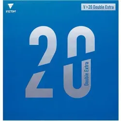 Victas V>20 Double Extra Tischtennisbelag rot 2,0 - Der V>20 Double Extra kombiniert europäische Tension-Technologie mit innovativer Noppengeometrie für präzise Angriffe. Er bietet hohe Fehlertoleranz und beeindruckenden Spin für ein optimales Spielgefühl.
