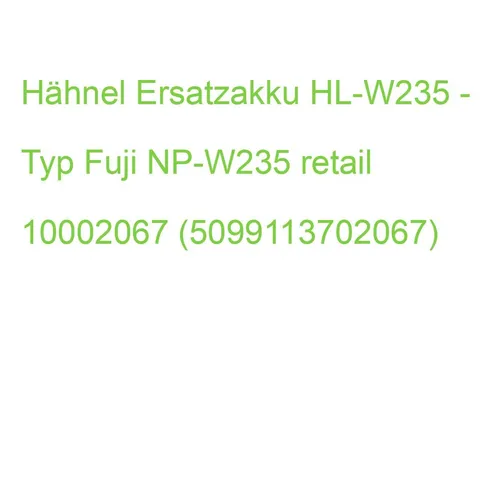 Hähnel Ersatzakku HL-W235 für Fuji NP-W235 - Kamera Stromversorgung: Leistungsstarker Ersatzakku für längere Foto- und Video-Sessions, kompatibel mit Fuji-Kameras.